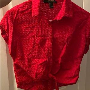 Front Tie Button Up